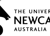 Black and white logo of the University of Newcastle with the stylised horse motif on the left.