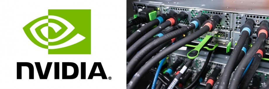 The Nvidia logo next to NCI's GPU cluster