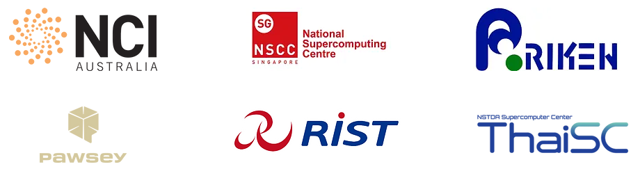 The logos of the six SCA 2024 organisers.
