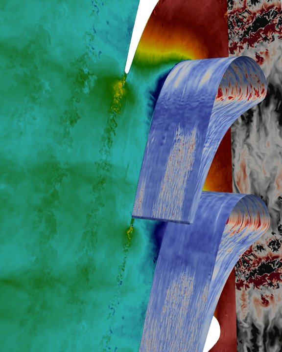 A high pressure turbine simulation visualisation