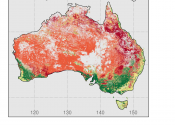 Bushfire fuel on The Australian continent.