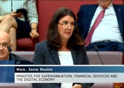 Senator Hume discussing NCI and Gadi during Question Time.