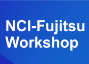 A banner image saying NCI-Fujitsu "HPC+Cloud+data futures" workshop on blue background