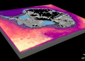 New Antarctic ice shelf model image