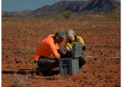 Scientists deploy AuScope-enabled geophysical Earth imaging instruments on Adnyamathanha Country as part of  the University of Adelaide-led Curnamona Cube geophysical Earth imaging program. Photo: Jarred Lloyd.